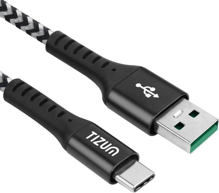Tizum Type C to Type A USB 3.0 Cable (60W/4A) Fast Charging & Data Sync, Cotton Braided 1 m USB Type C Cable