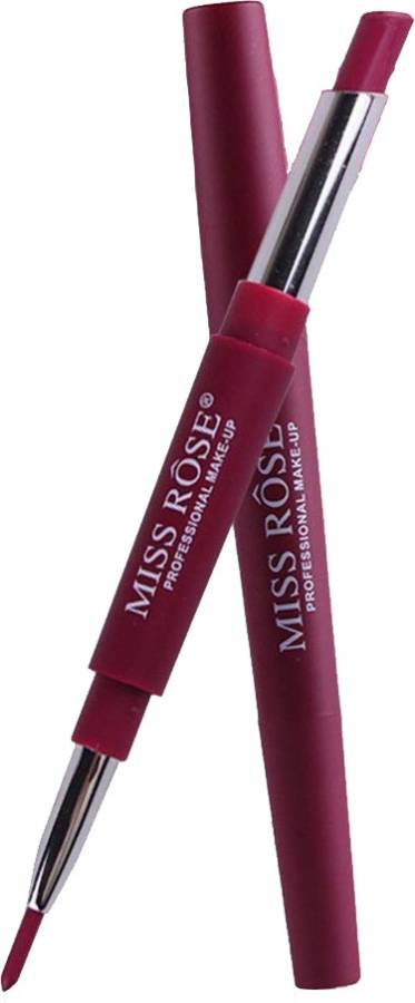 MISS ROSE 2 IN 1-05 CREME MATTE MAKE UP LONG LASTING AND WATERPROOF LIPSTICK Price in India