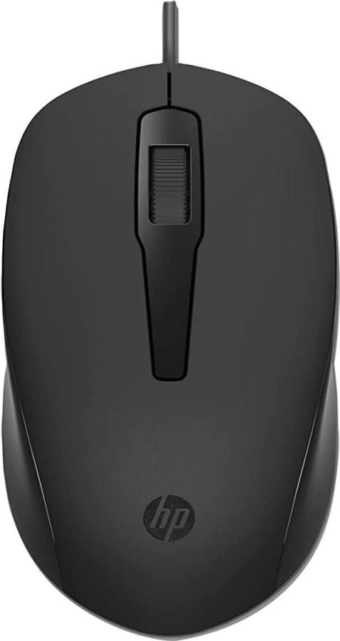 Official HP 150 Black Wired Optical Mouse