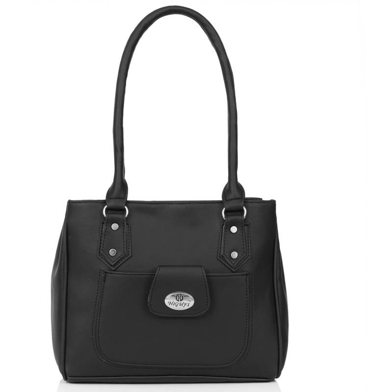 Women Black Shoulder Bag - Regular Size Price in India