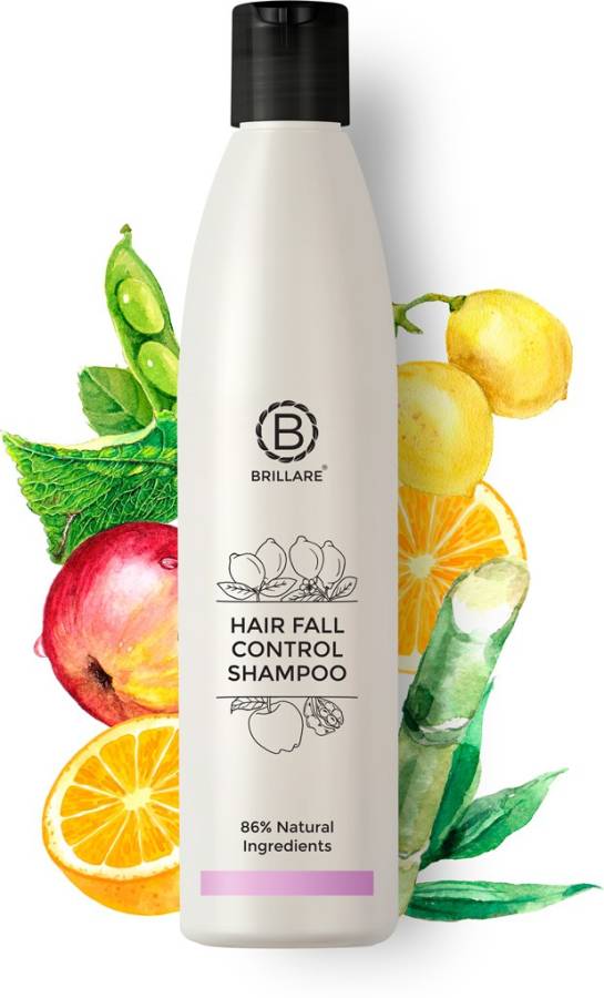 Brillare Hair fall Control Shampoo For Weak & Undernourished Hair, Shampoo (300 ml) Soyabean Phospholipds, Vital Plants,100% vegan, No harmful chemicals Price in India