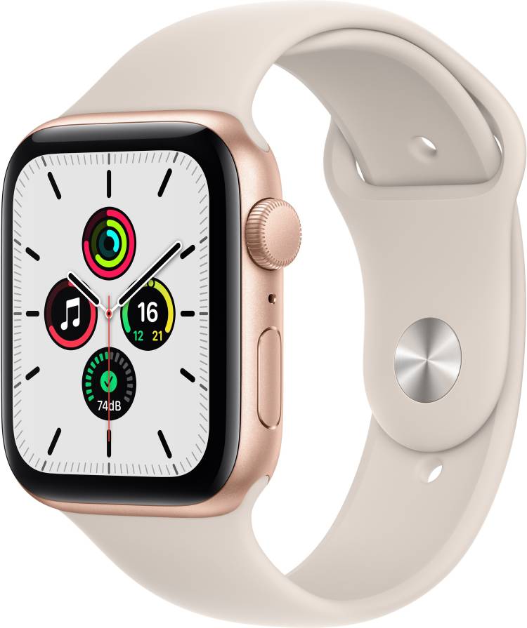 APPLE Watch SE (GPS, 44mm) - Gold Aluminium Case with Starlight Sport Band - Regular Price in India