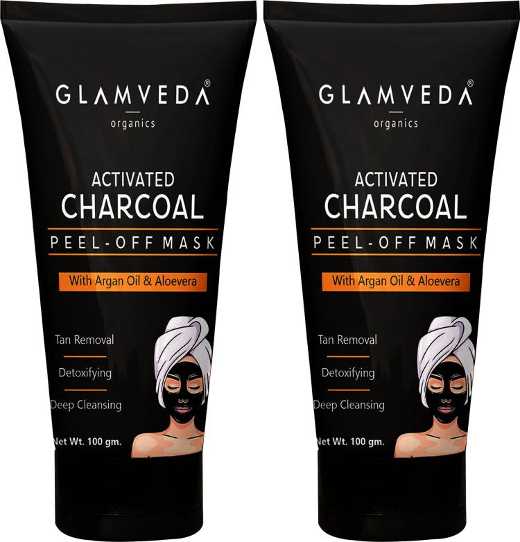 GLAMVEDA Activated Charcoal Peel Off Mask Pack Of 2 Price in India