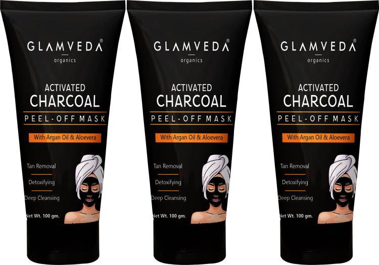 GLAMVEDA Activated Charcoal Peel Off Mask Pack Of 3 Price in India