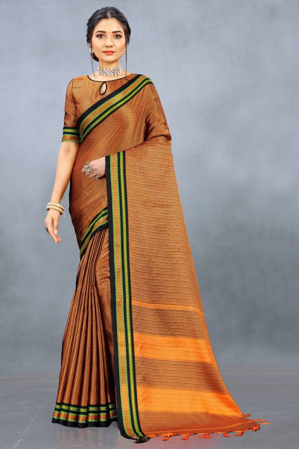 Woven Fashion Nylon Blend Saree Price in India