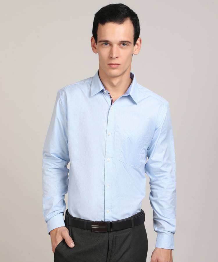 Men Slim Fit Checkered, Solid Formal Shirt