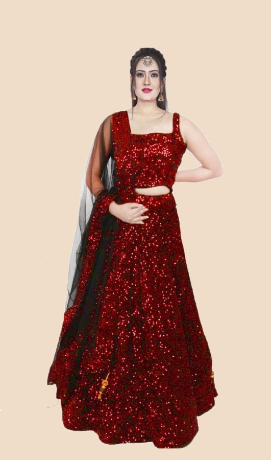 embellished semi stitched lehenga choli