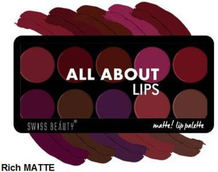 SWISS BEAUTY Lipstick palette Matte - 03 (Switzerland) Price in India