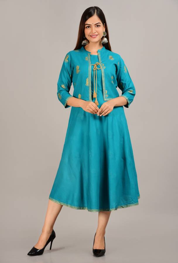 Women Printed Rayon Ethnic Dress Price in India