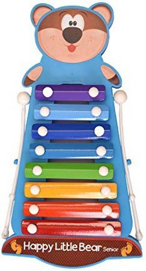 shopviashipping Senior Happy Little Bear Xylophone for Kids Age 3+ Musical Toy for Children 8 Note (Big Size) - Pack of 1- Multi Color Musical Xylophone With 2 Sticks