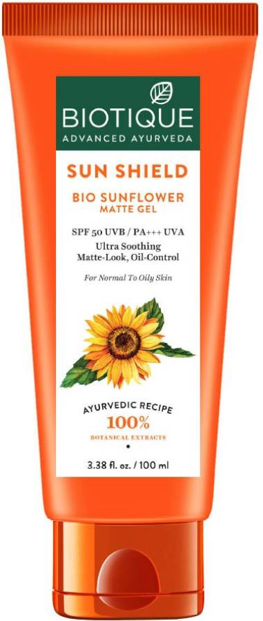 BIOTIQUE Sunflower Matte Gel Sunscreen Spf50 - SPF 50 Price in India