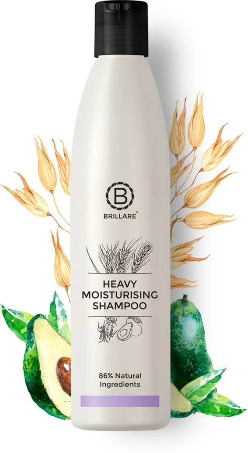 Brillare Heavy Moisturising Shampoo For Frizz Free, Nourished Hair | Normal to Dry Hair | Shampoo 300 ml | 100% Vegan | No Harmful Chemicals | Free From Paraben | Formaldehyde & Petroleum Wax Price in India