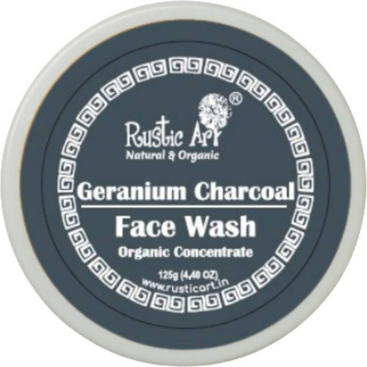 RUSTIC ART Organic Geranium Charcoal  Concentrate for Cleansing Face Wash Price in India
