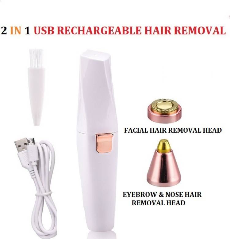 Flying monk 2 in 1 Lipstick Shape Electronic Facial Hair Eyebrow Hair Remover Shaver Waxing For Women- Rechargeable With USB Cable Strips Price in India