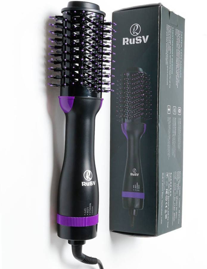 RuSV 3 in 1 Professional Hot Air Brush WT-014 Hair Straightener Brush Price in India