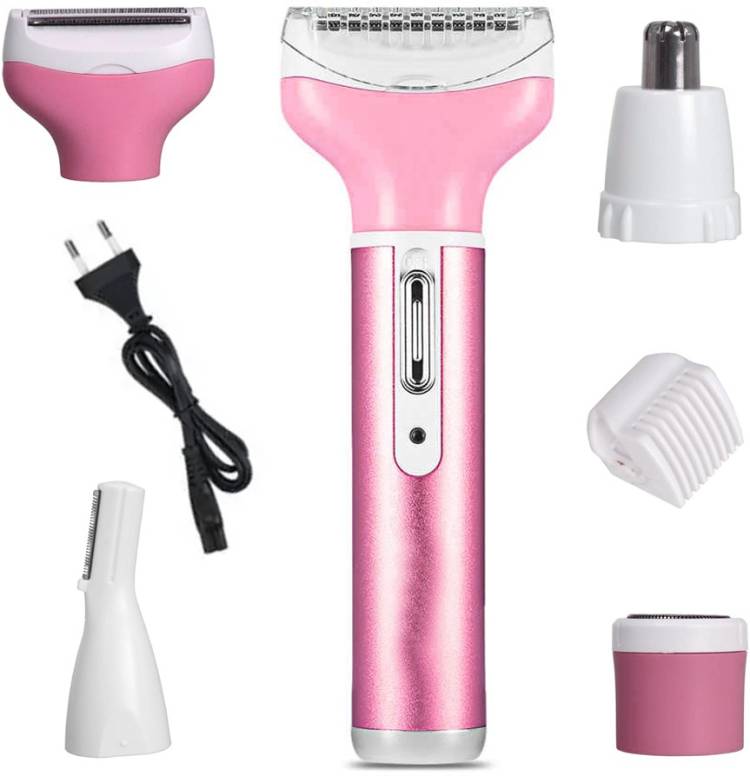 KM Electric Shaver 4 in 1 Rechargeable Hair Trimmer Women Hair Removal Machine Epilator Eyebrow Nose Trimmer Razor Cordless Epilator Price in India