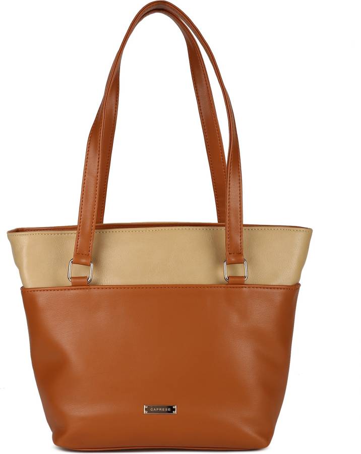 Women Beige, Tan Shoulder Bag - Regular Size Price in India