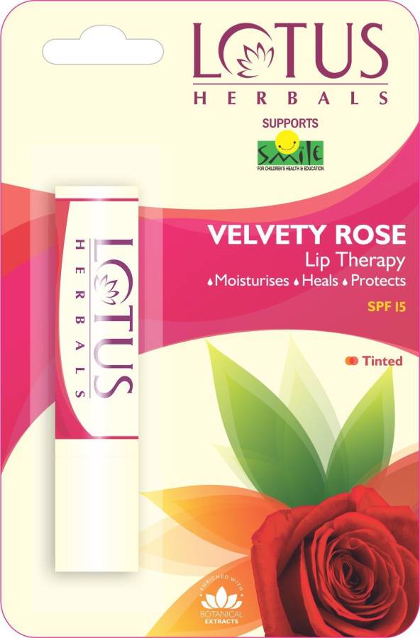 LOTUS HERBALS Lip Therapy Velvety Rose Price in India