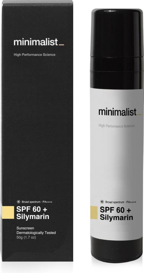 Minimalist Face Sunscreen With Antioxidant Silymarin For Complete Sun Protection - SPF 60 PA++++ Price in India