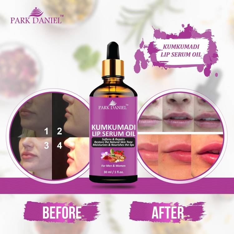 PARK DANIEL Premium Kumkumadi Lip Serum For Shiny and Dry Lips- Ideal for Men and Women (30 ml) Price in India