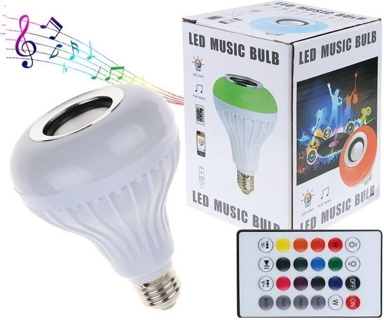 Musify Hot Selling Trending New Wireless LED Light Changing Music Remote Controller Wireless Bulb With Bluetooth Speaker Smart Music LED Bulb B22/E27 LED Mini Disco Light Colorful Lamp With Remote Control For Home, Bedroom, Living Room, Party Decoration