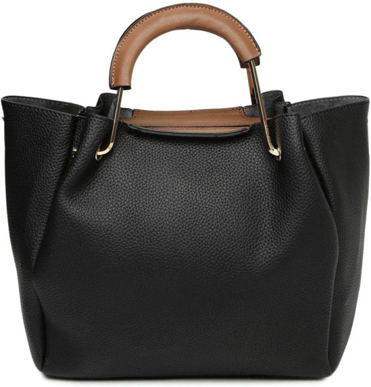 Women Black Hand-held Bag - Extra Spacious Price in India