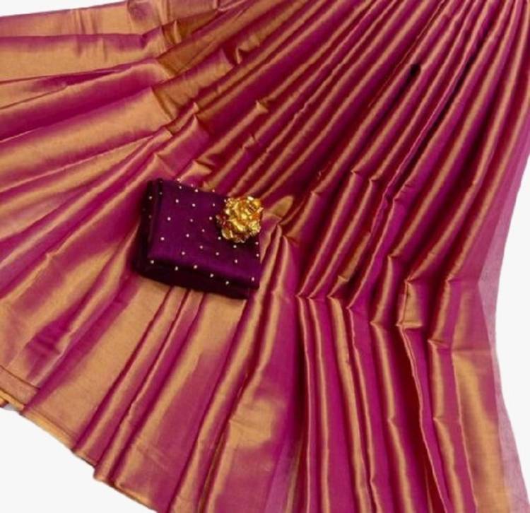 Solid Fashion Tissue Silk Saree Price in India