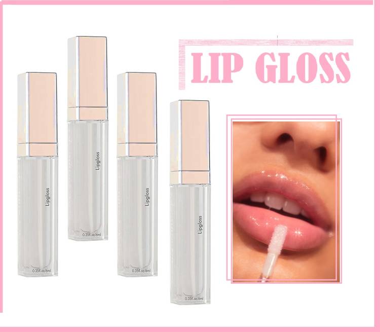 ADJD Glossy Moisturize Lip Oil Glossy Jelly Lip Mirror Water Lip Gloss Combo of 4 Price in India