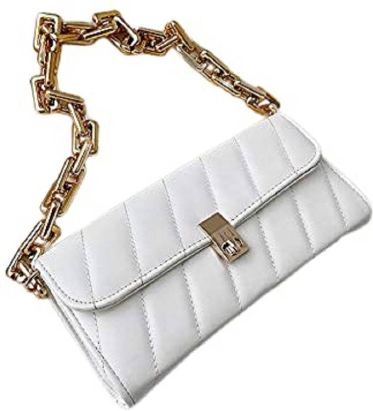 White Women Shoulder Bag - Extra Spacious Price in India