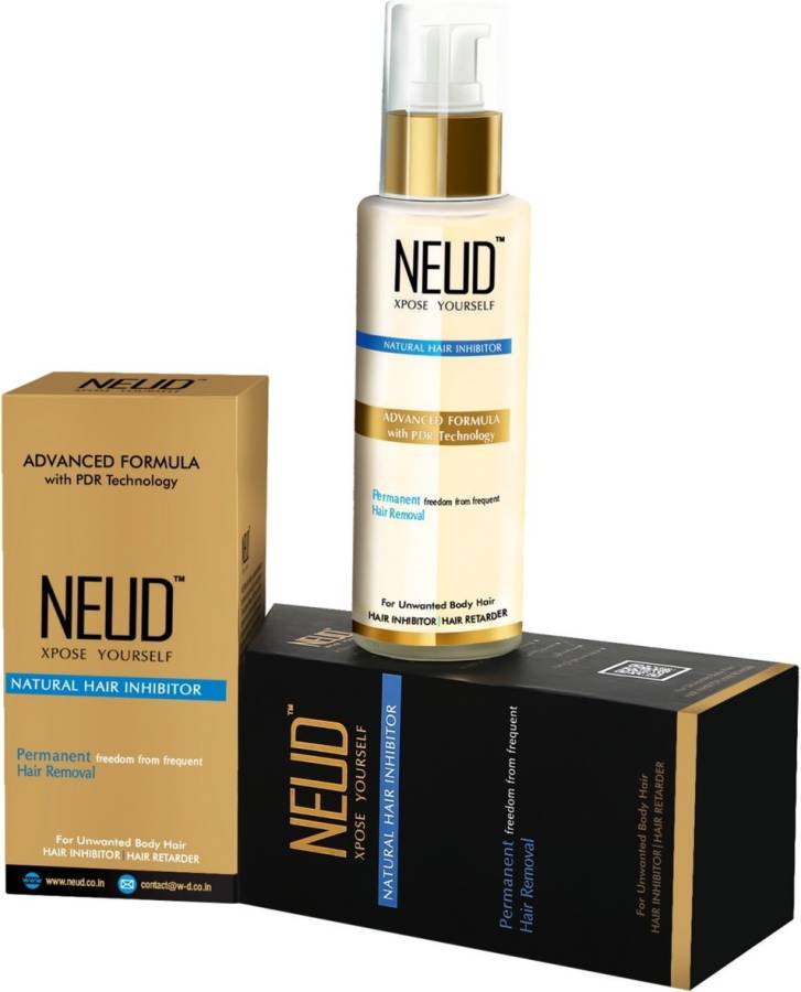 NEUD Natural Hair Inhibitor- Permanent Reduction of Unwanted Hair for Men & Women Cream Price in India