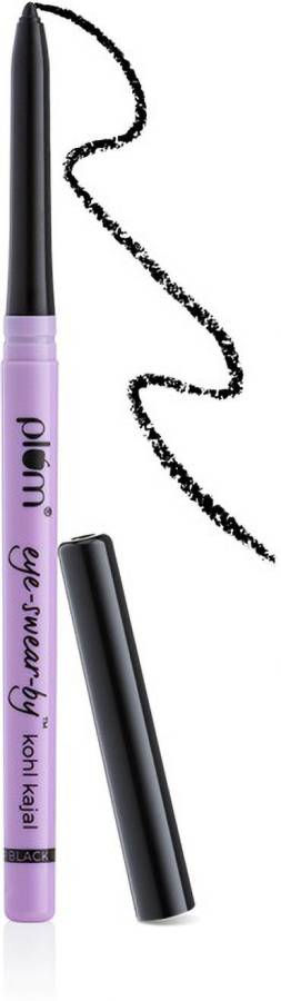 Plum Eye-Swear-By Kohl Kajal - Deep Black | Creamy Smooth | Smudge-Proof | Water-Proof Price in India