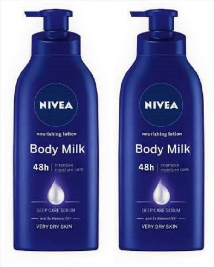 NIVEA Body Lotion for Very Dry Skin, Nourishing Body Milk with 2x Almond Oil, For Men & Women 1200 Ml Price in India