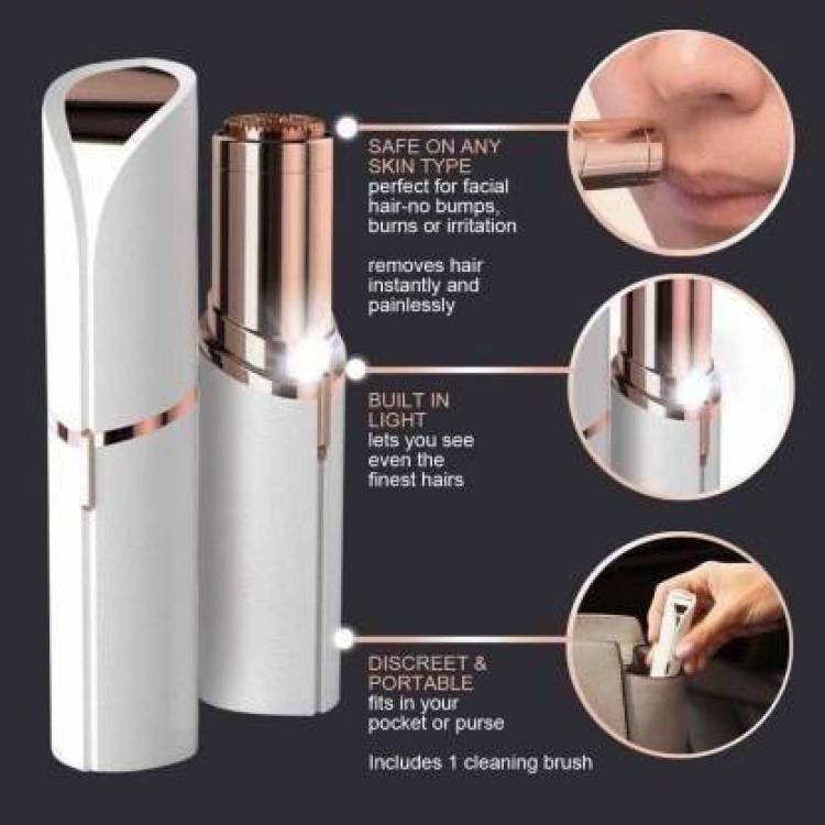 DandT Face Hair Remover Upper Lip, Chin, Cheeks, Eyebrow Trimmer Shaver Machine for Women Runtime: 120 min Trimmer for Women Cordless Epilator Price in India