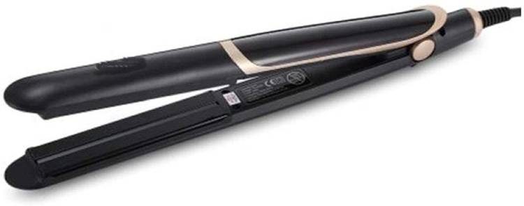 Firststep Kemei ™ KM-2219 Hair Straightener Hair Curler Hair Styler Electric Straightener Straight iron Infrared curling iron ceramic LED | Temperature Control | 1.8 Cord Wire Hair Styler (Golden, Black) Hair Straightener Price in India