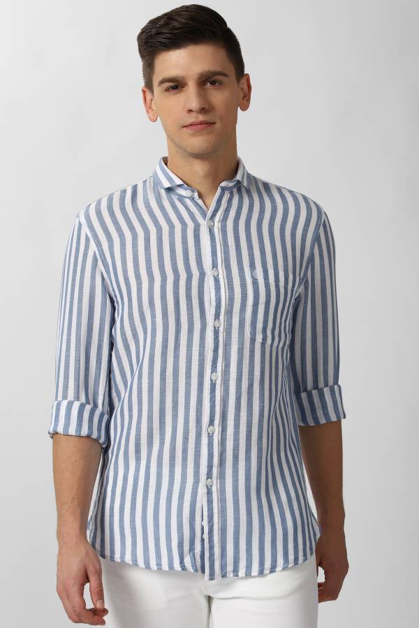 Men Super Slim Fit Striped Casual Shirt Price in India