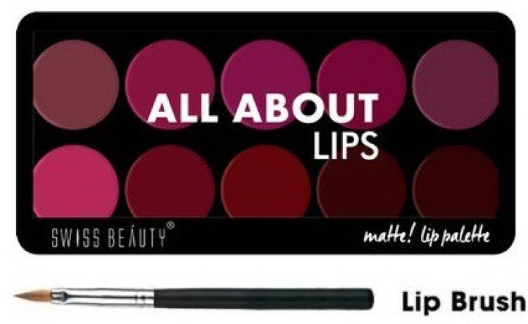 SWISS BEAUTY Lipstick palette Matte - 02 10-colors Price in India