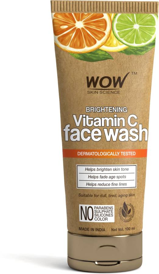 WOW SKIN SCIENCE Vitamin C  In Paper Tube (Eco Friendly Packaging) - No Parabens, Sulphate, Silicones & Color - 100ml Face Wash Price in India
