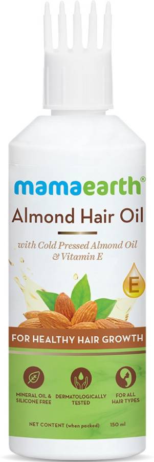 MamaEarth Almond Hair Oil for healthy hair growth and deep nourishment, with Cold Pressed Almond Oil & Vitamin E for Healthy Hair Growth Hair Oil Price in India