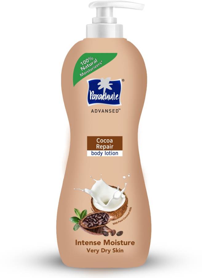 Parachute Advansed Cocoa repair Body Lotion with Pure Coconut Milk & Cocoa butter, 100% Natural Moisturiser Price in India