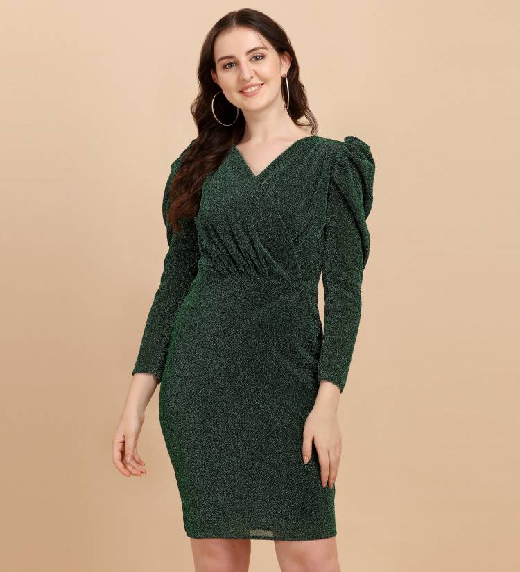 Women Bodycon Green Dress Price in India