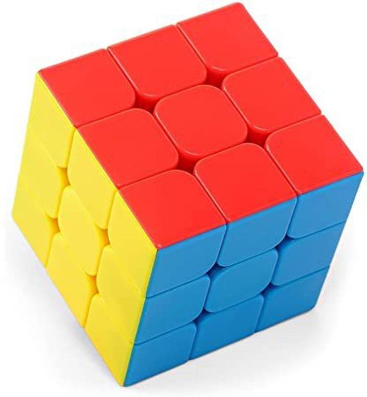 Offer99 Rubix Speed Cube 3x3 Fidget Cube Toy Stickerless Smooth Turning 3x3x3 Magic Speed Cube Puzzles Cube Toys for Kids Adult o2