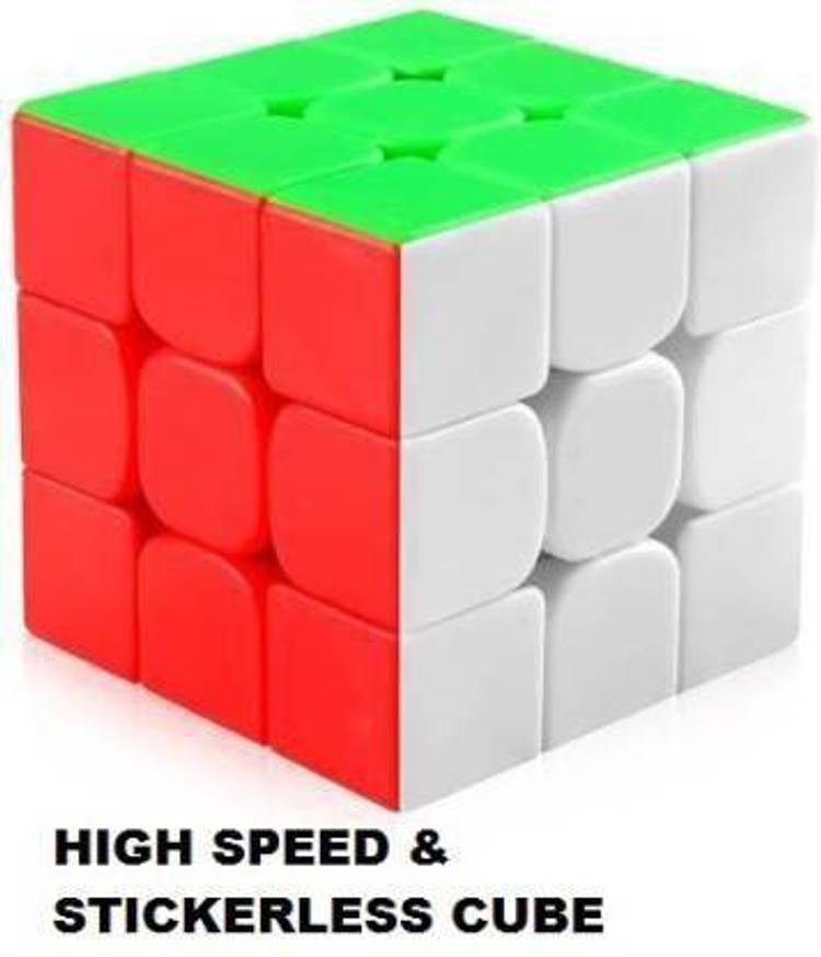 Offer99 Rubix Speed Cube 3x3 Fidget Cube Toy Stickerless Smooth Turning 3x3x3 Magic Speed Cube Puzzles Cube Toys for Kids Adult o9