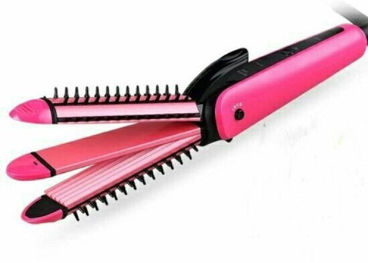 Moonlight 8890 PRO SHINE PINK HAIR STRAIGHTENER WITH 2 ATTACHMENTS (MULTICOLOR) Hair Straightener Price in India