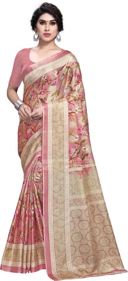 Floral Print, Digital Print Fashion Cotton Silk Saree Price in India