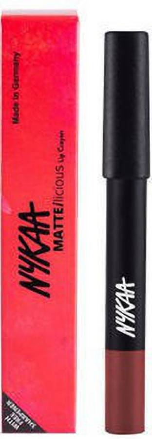 NYKAA Matte-illicious Lip Crayon Lipstick with Free Sharpener - Jade Rose 11 Price in India