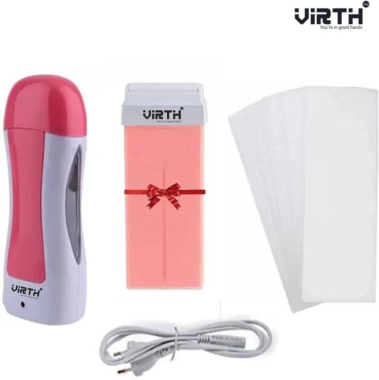 Virth Designers Roll on Wax Hair Removal Wax Kit | Wax Warmer Machine, Wax Refill Cartridge, Wax Strip | Full Wax Kit for Hair Removing and Waxing for Women Wax Price in India