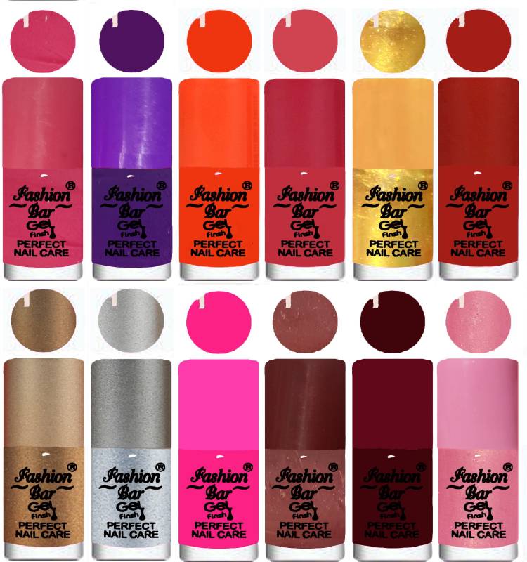 Fashion Bar Exclusive Color Range Nail Polish Set of 12 Grey Price in India