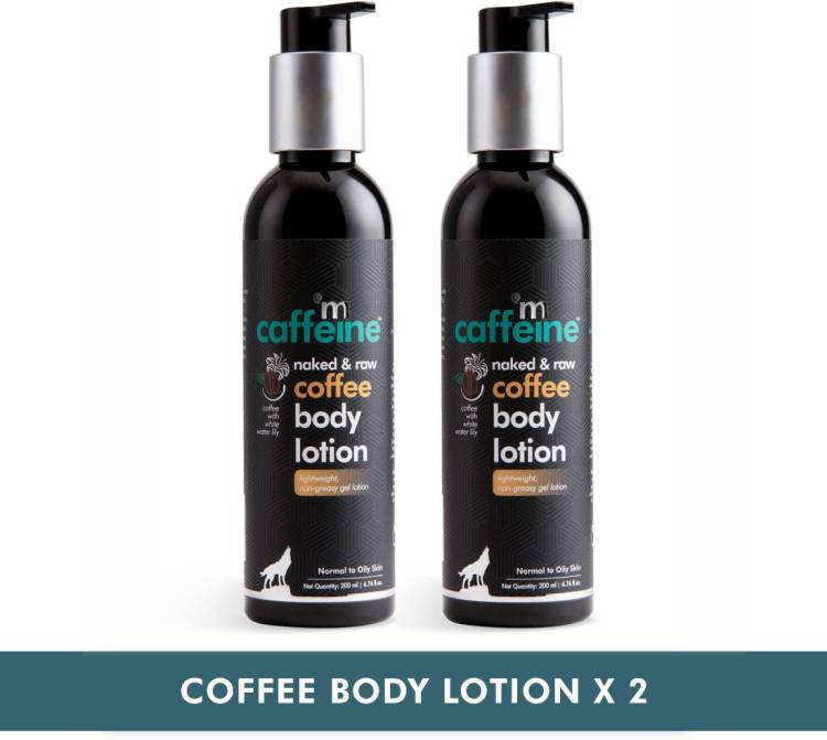 mCaffeine Coffee Body Lotion ( Pack Of 2) | Daily Use Moisturizer | White Water Lily, Shea Butter | Paraben & Mineral Oil Free Cream | Winter Essentials | For Men and Women | 400 ml Price in India