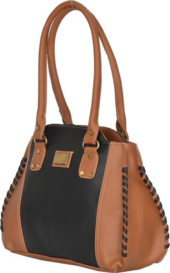Women Brown, Black Shoulder Bag - Mini Price in India
