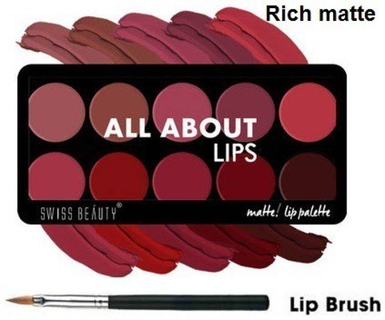 SWISS BEAUTY Lipstick palette Matte - 01 (Switzerland) Price in India